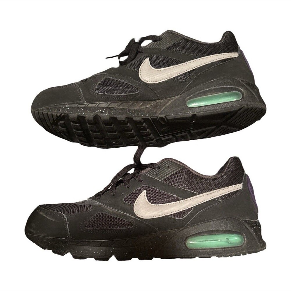 Nike Air Max IVO Black Metallic Silver 580518-005 Sneaker Men Leather